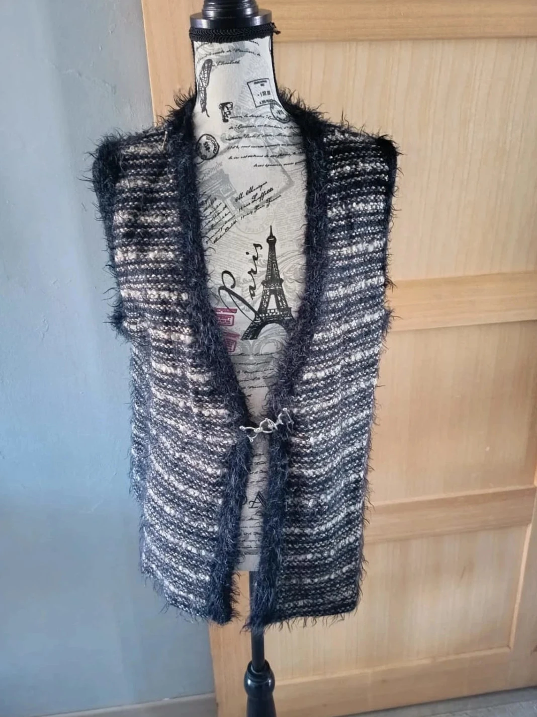 Gilet sans manche noir et gris, La maison du Jersey T46/48